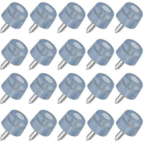 20 PCS Pieds de chaise en caoutchouc à visser 20 18 14mm Antidérapant pour meubles protection anti-vibration avec vis pour meubles armoires bureaux tables canapés