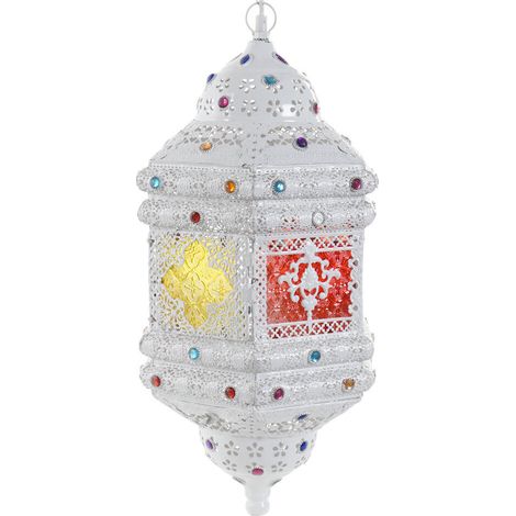 Lampara Techo Metal Acrilico 28X28X58 Envejecido LA173624 (1/4)