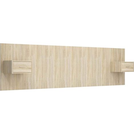 Maison Exclusive - Cabecero de cama con mesitas madera contrachap (1/5)