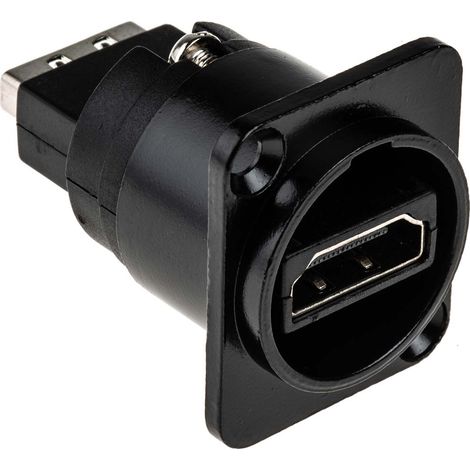 Connecteur HDMI traversant RS PRO Femelle Enfichable 2 voies Type A Droit ( Prix pour 1 ) (1/2)