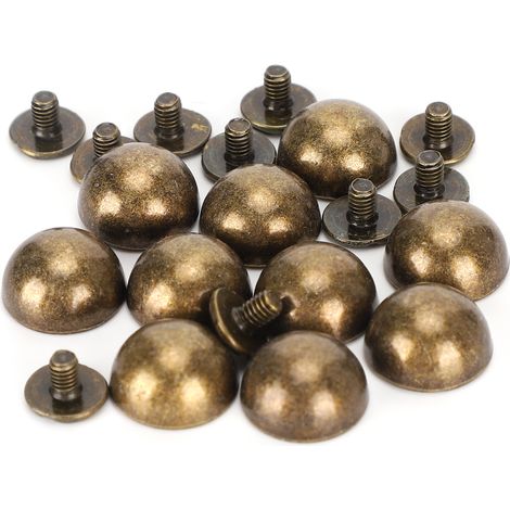 30 Rivets Décoratifs en Laiton pour Cuir - Lot de 12mm