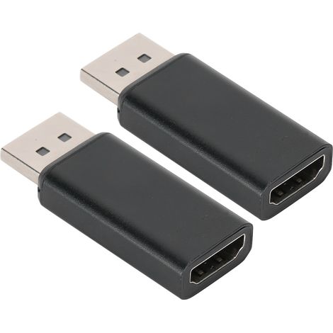 Lot de 2 adaptateurs DP mâle vers HDMI femelle pour téléviseur HD 1080p et PC (1/5)