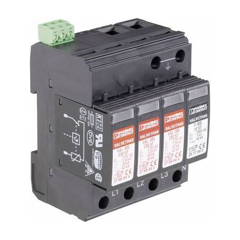 Pararrayos Phoenix Contact val-ms 230/3+1 fm 20 kA riel DIN