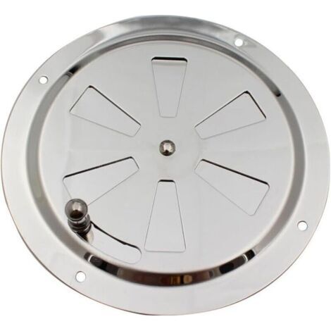 Sortie d'air ronde en acier inoxydable à ouverture et fermeture manuelles, ventilation murale à conduit plat, 1 pièce (1/4)