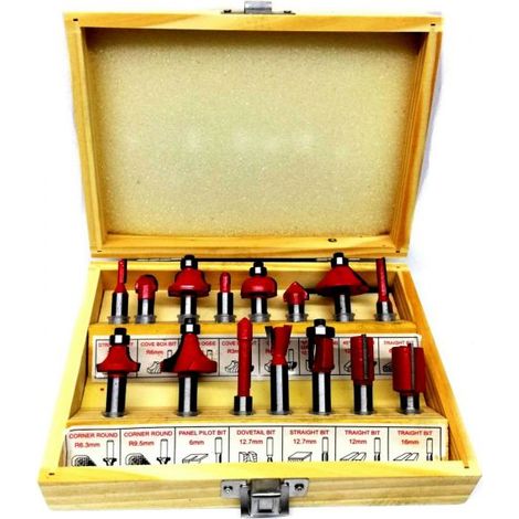 SET 12/15 PZ FRESE LEGNO FRESE PER SCANALARE GAMBO 6/8mm FRESATRICE PANTOGRAFO 15 PEZZI 8-mm
