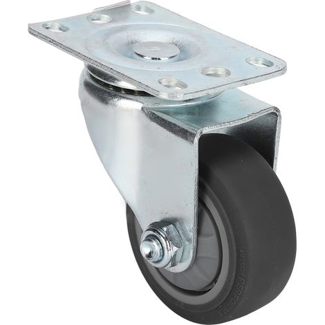 Roulette pivotante 75mm silencieuse roue TPR robuste accessoire remplacement chariot, charge lourde, faible bruit (1/5)