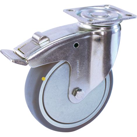 Roulette pivotante avec plaque viss'Š¢e, ESD