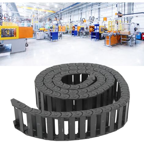Chaîne Porte-Câbles 10x30mm, Longueur 1m avec Connecteurs pour Machine CNC, Protection Câbles