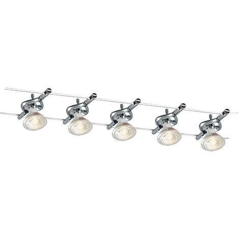Cavi METRO cromo cinque lampadine MR16