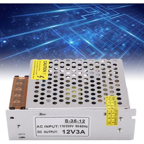 JYIO/匠意源 S-35-12 Alimentation à découpage CC 220 V vers 12 V Adaptateur pour bande LED de surveillance Transformateur de puissance 12 V 3 A (1/5)