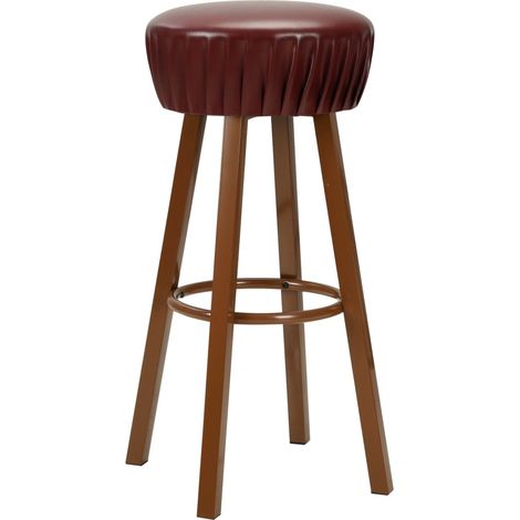 Lot de 2 Tabourets de bar,Chaise de bar marron similicuir CFW521839 (1/5)