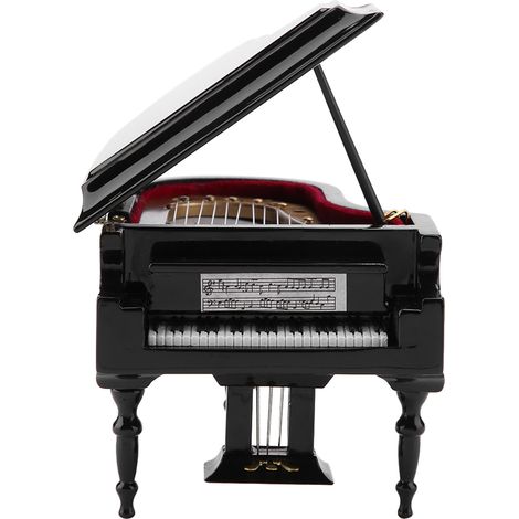 Modèle réduit de piano en bois exquis, objet de décoration pour la maison ou un café. (1/5)