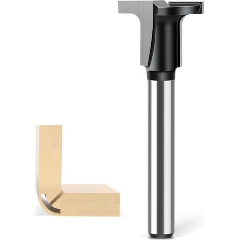 Fraise à défoncer 6,35 mm pour plier la planche à bois en forme de T pour plier 90 ° (1/4)