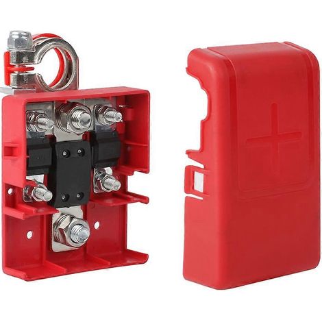Bornes de distribution de batterie à fusible à dégagement rapide 32 V 400 A pour voitures, 4x4 et caravanes (rouge) (1/5)