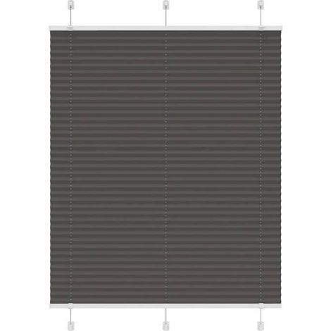 4015145 Store plissé noir 110x150 cm largeur du tissu 109,4cm polyester (1/5)