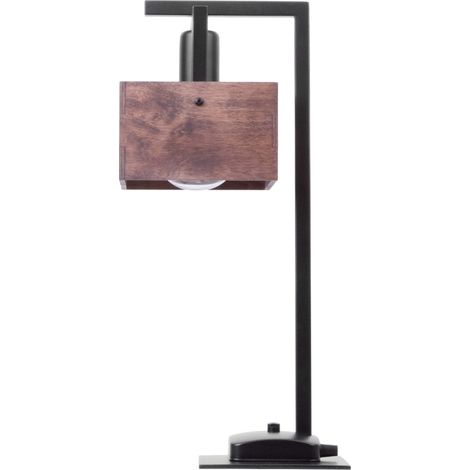 Lampada da tavolo boho nero/marrone Dakota E27 Sigma