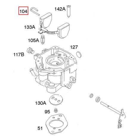 Spinotto galleggiante motore rasaerba tagliaerba BRIGGS & STRATTON 690723