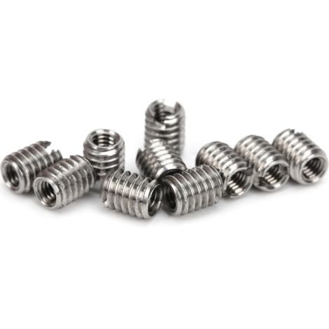 10 Pièces Douille Réductrice d'Insert de Réparation en Acier Inoxydable à Fente Convertisseur de Filetage (1/5)