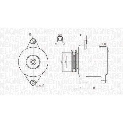 Alternateur Magneti Marelli 063731615010 NISSAN 231005M310 A003TB0771 A3TB0771