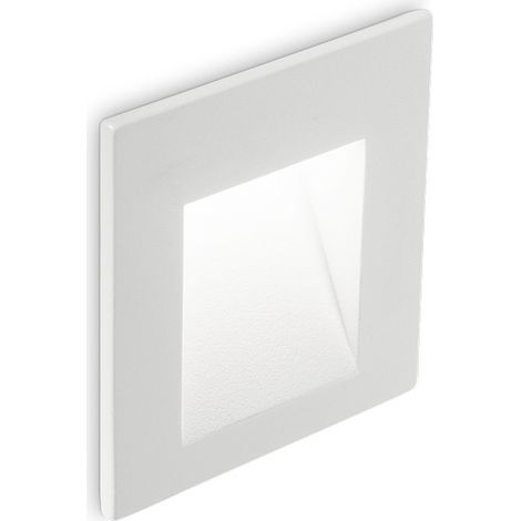 Applique d'extérieur LED carrée encastrable blanche IP65, 3000K (1/2)