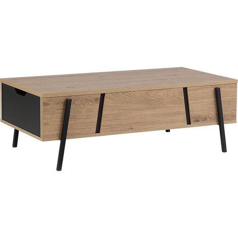 Coffee Table BLACKPOOL Brown/ Black with Storage (1/5)