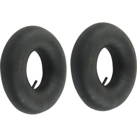 Lot de 2 chambres à air 145/70-6 avec tige de valve droite en caoutchouc pour karts 90 cc, diables, tondeuses à gazon (1/4)