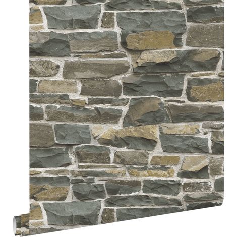 papier peint brique marron - ESTAhome (1/5)