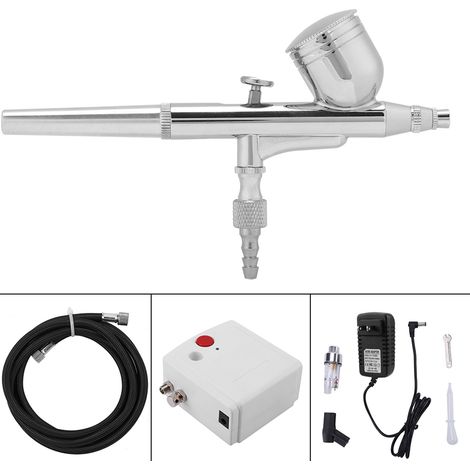 Kit compresseur aérographe double action, outil pour tatouage et nail art (1/5)