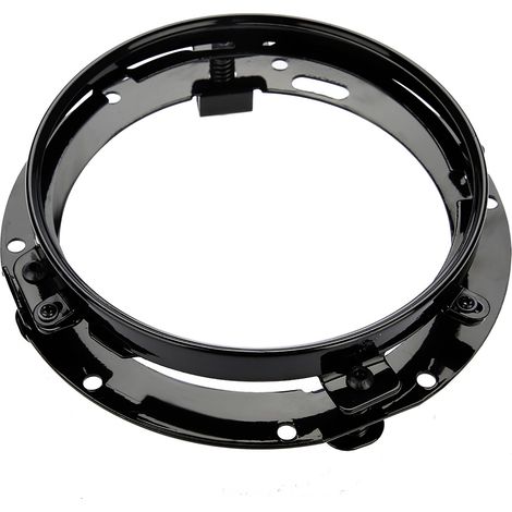 Support de montage rond 7 pouces pour phare Jeep Wrangler, anneau noir, kit fixation pare-chocs, accessoire LED (1/5)