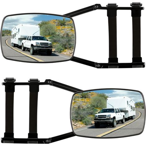 Rétroviseur universel pour caravane (lot de 2) – 190 x 120 mm – rétroviseur rabattable pour camping-car ou caravane