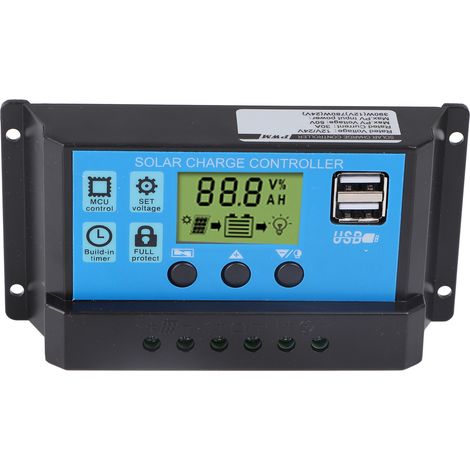 Régulateur de charge solaire 30A Toivize MPPT Écran LCD Double USB (1/5)
