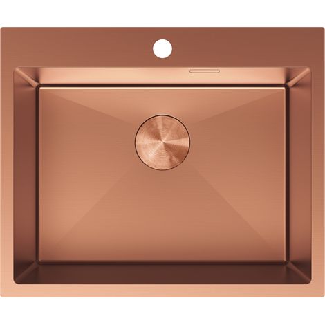 Mexen Solix évier en acier inoxydable 1 bac 600 x 500 mm, cuivre - 6408601000-65 (1/5)