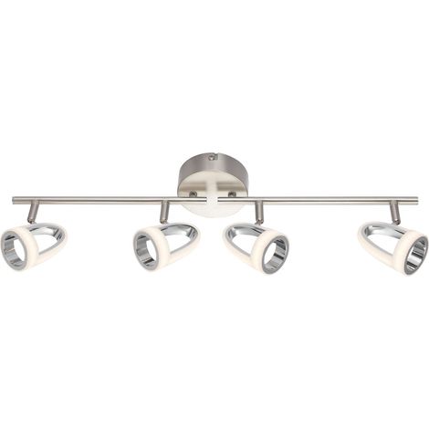 Plafonnier rampe 4 spots LED design moderne RODRIK