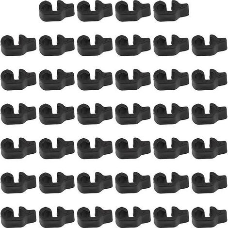 Lot de 40 clips noirs en plastique pour cages et enclos d'animaux (1/5)