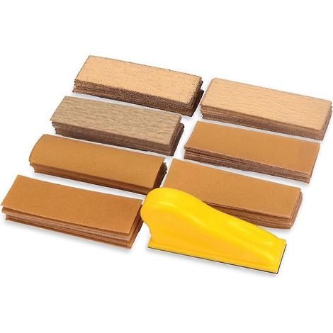 Mikro-Präzisionsschleifpapier-Set, 3,5 x 1 Zoll Mini-Handschleifklotz (siehe Abbildung) (1/5)