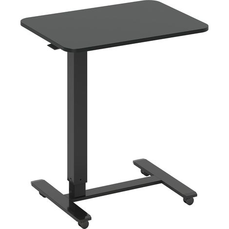 Escritorio de pie ajustable, en forma de C, 65 x 48 x 70-110 cm, negro (1/5)