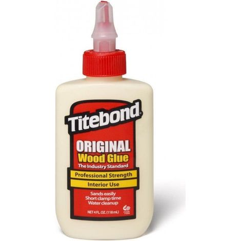Colle à bois Titebond Original 118 ml – Prise rapide pour bois dur et tendre – Résistante aux solvants – Application intérieure