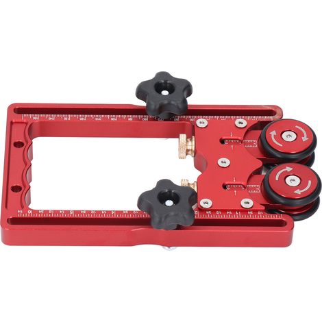 Rouleau Guide Scie sur Table en Alliage Aluminium Roulement à Sens Unique Double Roue 160 mm Rail Rouleau d'Avance pour Menuiserie (1/5)
