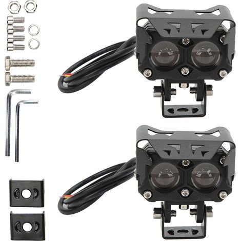 12/20V Motorradscheinwerfer, weißer LED-Projektor, Positionsleuchten, gelbe Nebelscheinwerfer, 4500 lm, IP67 wasserdicht, für SUVs und LKWs (1/3)