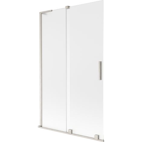 Mexen Velar L paroi de baignoire 2 volets coulissants 110 x 150 cm, givré, nickel brossé - 896-110-003-31-97 (1/2)
