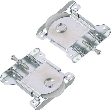 2 rodillos para puertas correderas, de hierro/nylon, para armarios/ventanas/puertas, capacidad de carga de 30 kg, fácil sustitución. (1/5)