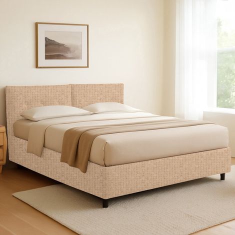 Cama Individual Exeter, Desenfundable, Hecho en Italia, Beige (1/5)