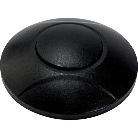 Tibelec – Variateur de lumière poussoir à pied noir 100W – Pour ampoules halogènes et LED 250V – Installation facile sur luminaires