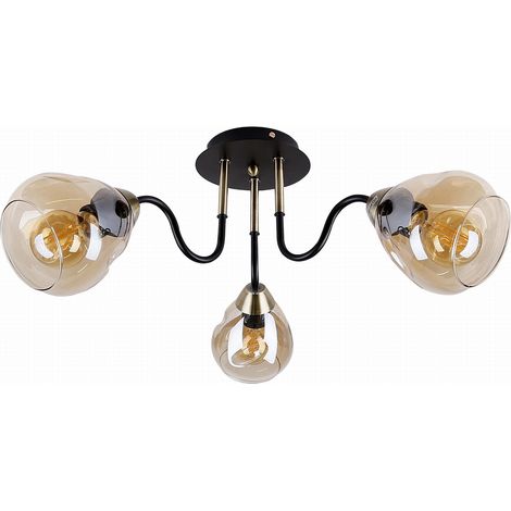 Candellux UNICA Plafoniera 3xE27 64cm Nero/Oro Metallo (1/2)