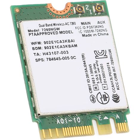 Carte WiFi Bluetooth 4.0 M.2 NGFF 1200Mbps Double Bande pour PC Bureau Portable