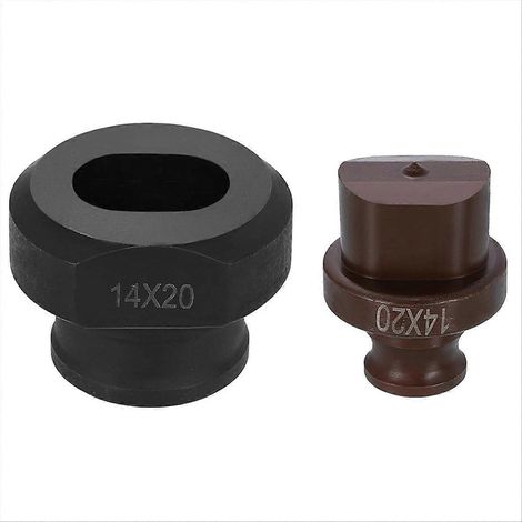 Matrice de poinçonnage hydraulique ovale 14 x 20 mm en acier 40Cr, kit de poinçonnage électrique pour machine à poinçonner électrique -20 JP-20 (1/5)