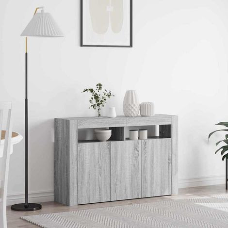 Sideboard Graues Sonoma 116 x 30 x 75 cm Holzwerkstoff