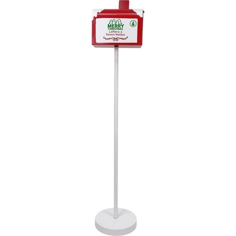 Cassetta postale in metallo decorazione natalizia da 100 cm -Rosso (1/5)