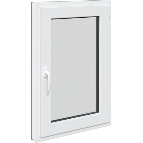 Basement Window RISOR 60 x 80 cm PVC and Glass Anthracite vidaXL