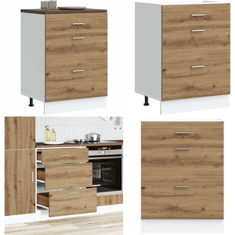 vidaXL Armoire de cuisine chêne artisanal bois d'ingénierie (1/5)